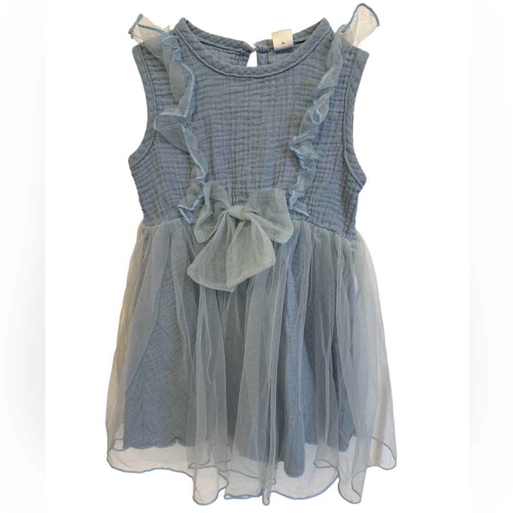 ✨5/$25 SHEIN Blue Ruffle Dress for Girl, size 5Y